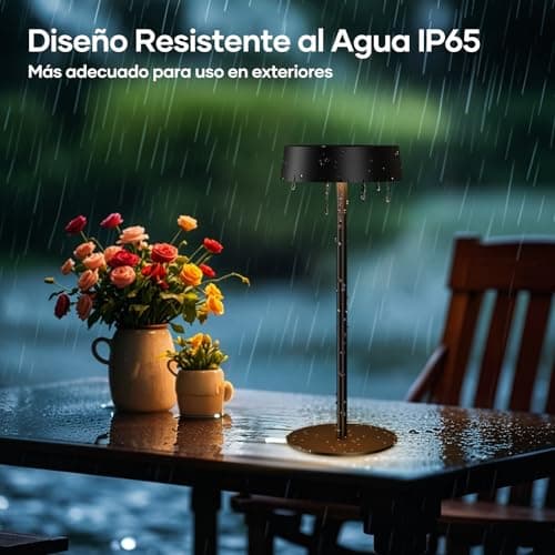 Detalle de Suright Lámpara de mesa solar IP65 4000 mAh