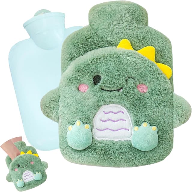 Imagen de Kinder-Wärmflasche Dinosaurier mit Flausch-Bezug & Handwärmerhülle en OfertitasTOP