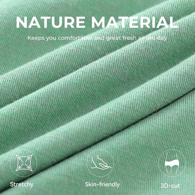 Detalle de BAMBOO COOL Womens Seamless Boyshorts Underwear (Mid Rise) – Breathable Stretch 5-Pack