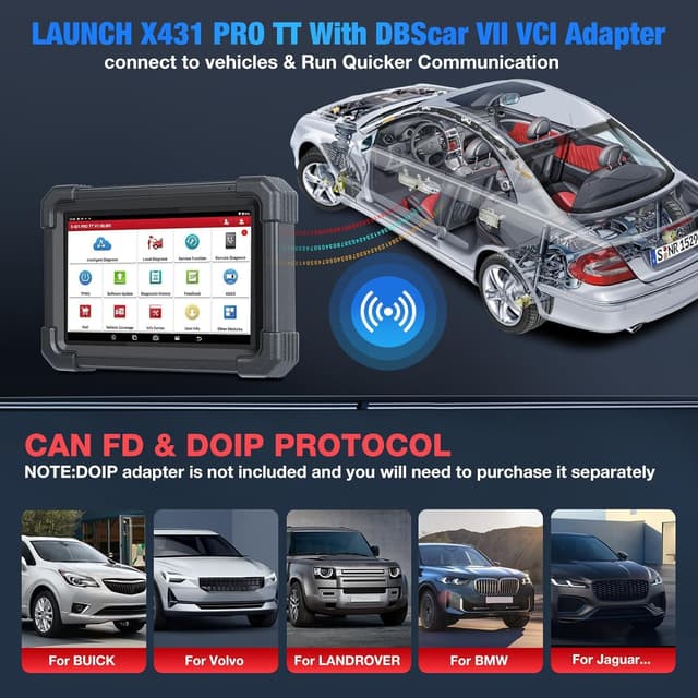 Detalle de Launch X431 Pro TT Elite – valise diagnostic auto bi-directionnelle avec DBSCar VII
