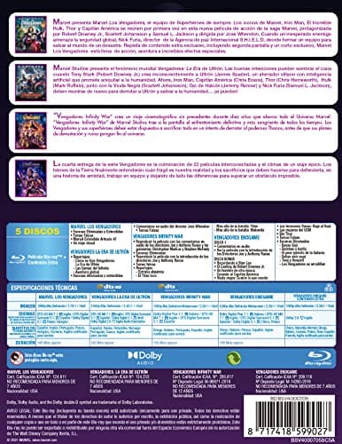 Detalle 2 de Divisa HV Vengadores Blu-ray Pack 1–4