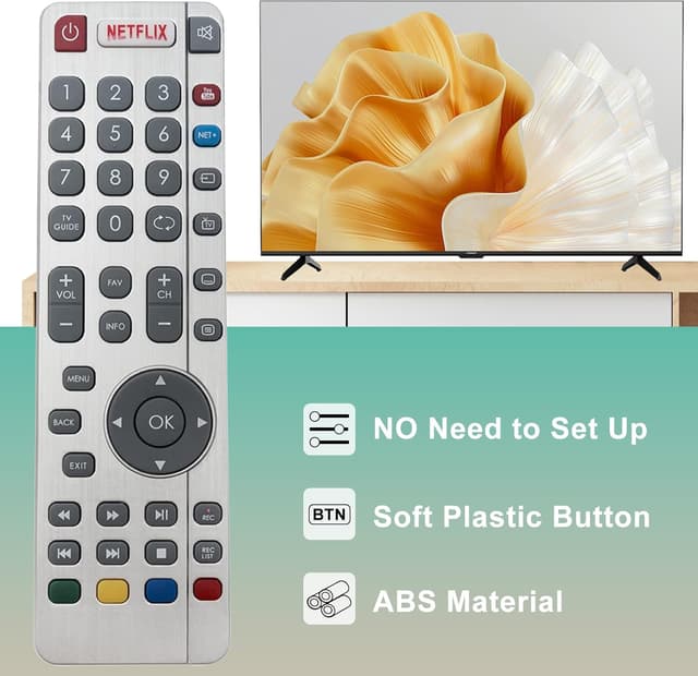 Detalle 2 de VINABTY Replacement SHW/RMC/0116 remote control for Sharp LCD TVs (infrared)