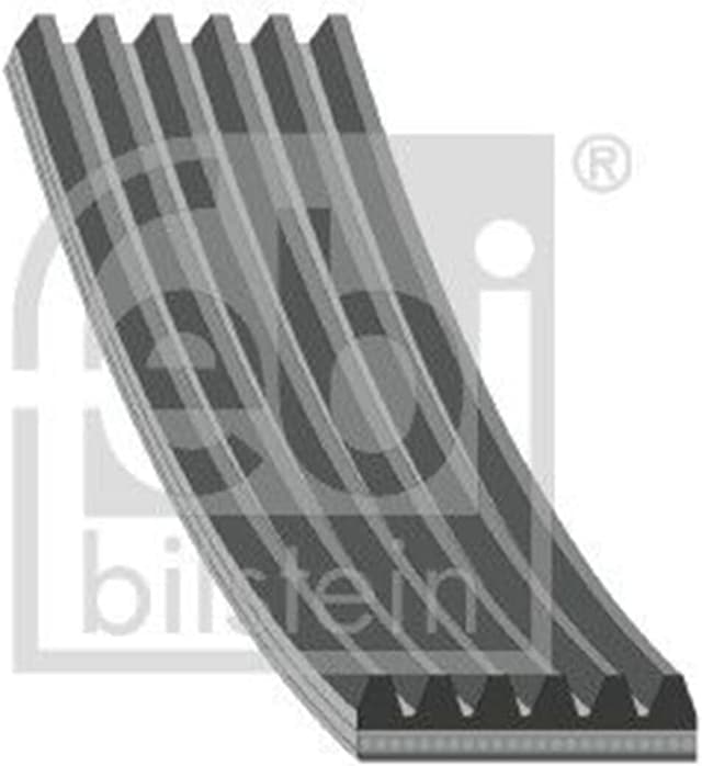 Detalle 2 de Courroie trapézoïdale à nervures Febi Bilstein 6PK1217 pour moteurs équipés (compatible Peugeot, Citroën, Opel)