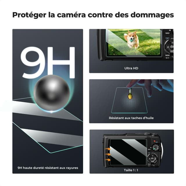 Thumbnail 2 de K&F CONCEPT Film protection écran 3 pièces 0,3mm