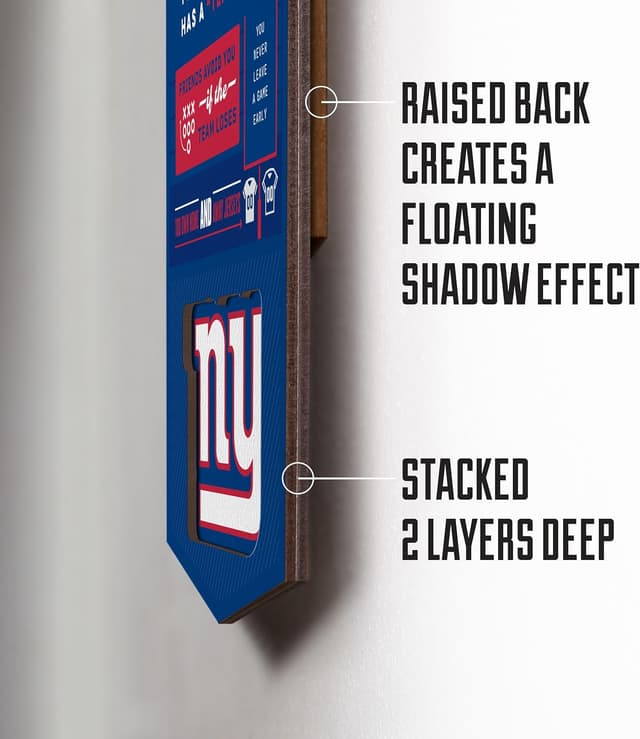Detalle de YouTheFan Officially-Licensed NFL 6x19 Top 10 Signs Banner (Humorous 3D Fan Wall Decor)