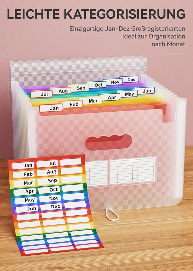 Detalle 2 de ABC life Dokumentenmappe A4 13 Fächer