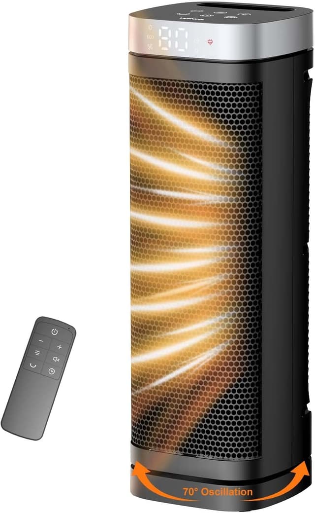 Imagen de WINHL 17-Inch Space Heater 1500W with Thermostat en OfertitasTOP