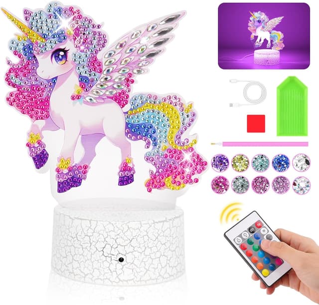 Imagen de Einhorn Diamond Painting Nachtlicht 16 Farben en OfertitasTOP