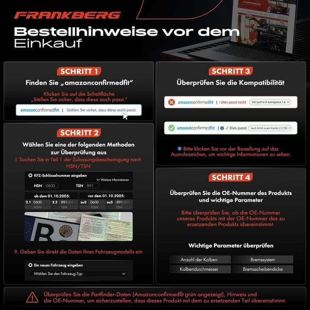 Thumbnail 1 de Frankberg Bremssattel Vorne Rechts 154mm