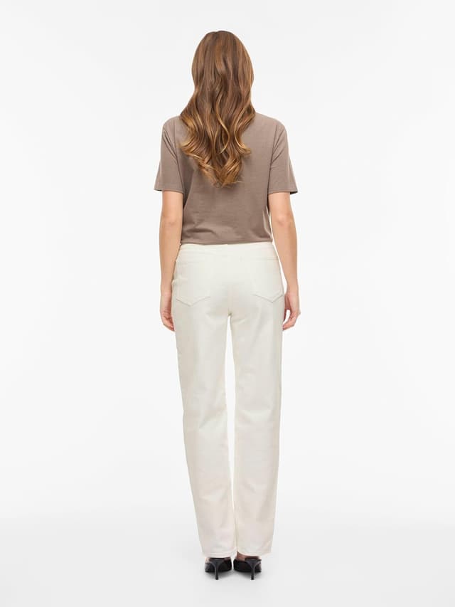 Detalle de Vila Vikelly Jaf HW Straight Jeans (high-waist straight fit) for women