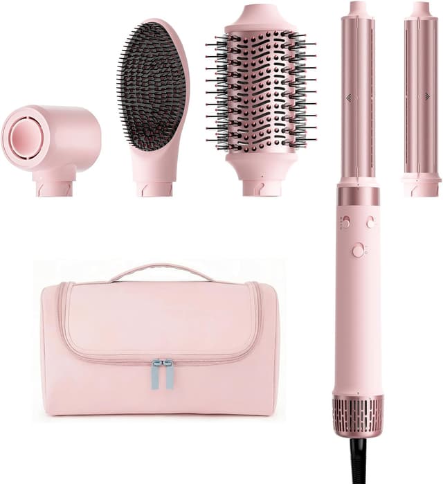 Imagen de MESCOMB Dual Voltage Hot Air Styler 5-in-1 Hair Brush 🎀 en OfertitasTOP