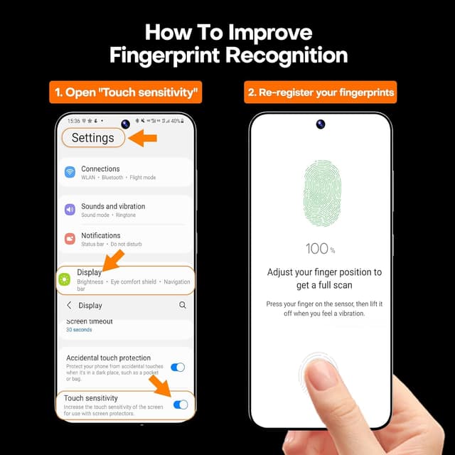 Detalle de LϟK Galaxy S25 Ultra privacy screen protector