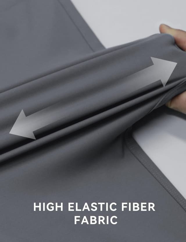 Detalle de THE GYM PEOPLE Joggers donna in tessuto 4-way stretch, vita alta, tasche laterali per yoga, corsa e tempo libero