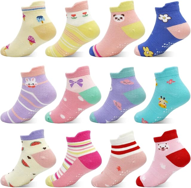 Thumbnail 6 de GRPSKCOS Stoppersocken Kinder – 12 Paar Rutschsocken mit ABS für 6–12 Monate bis 5–7 Jahre