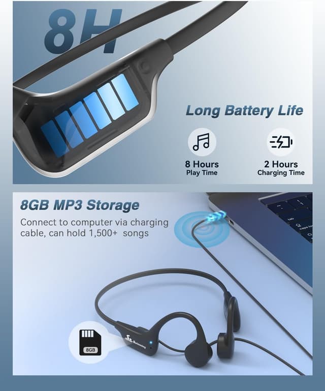 Detalle de ANSTEN Swimming Headphones 32GB