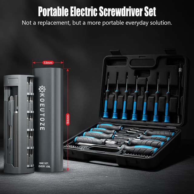 Detalle 2 de Koeutoze Mini electric screwdriver set 78-in-1