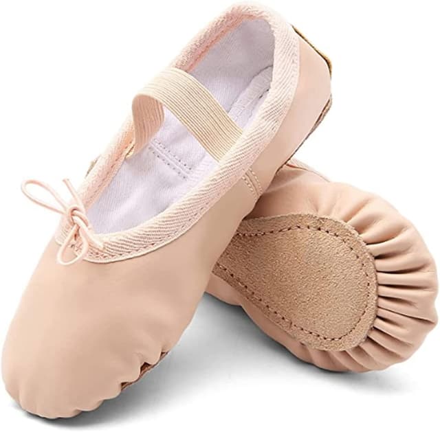 Detalle de TETSUO Girls Ballet Shoes – Indoor ballet flats for kids, toddlers, yoga & gym practice