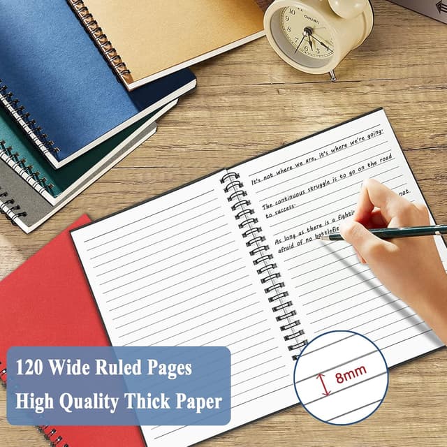 Detalle de 6 Pack Spiral Notebook A5 120 Pages