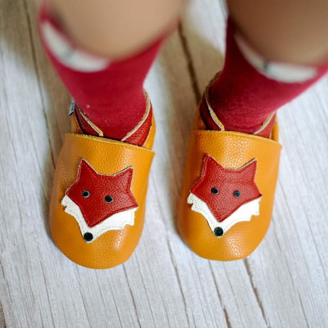 Detalle de Mejale Leder Babyschuhe & Lauflernschuhe – flexible Krabbelschuhe mit Wildledersohle