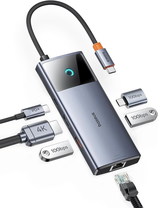 Detalle de Baseus USB C Hub 10Gbps 6in1 Docking Station