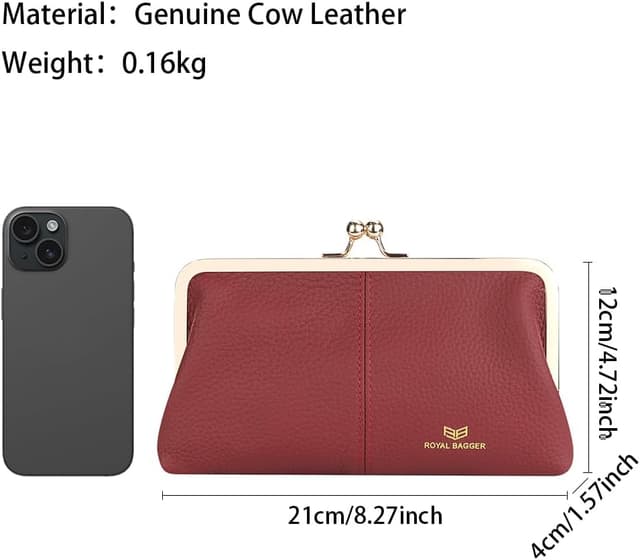 Thumbnail 2 de Royal Bagger 1468 RFID Kiss Lock Wallet 20cm