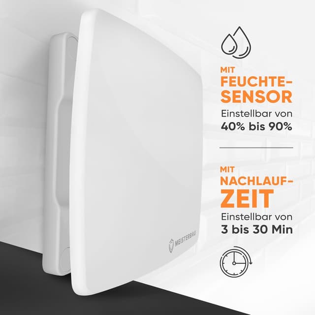 Thumbnail 2 de MEISTERBAU Badlüfter mit Feuchtigkeitssensor 100mm
