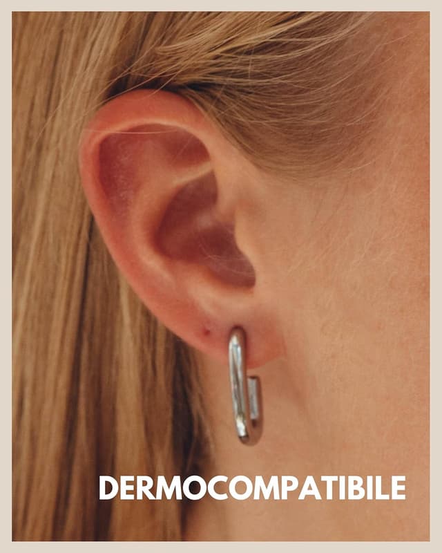 Thumbnail 1 de Cerchi quadrati in acciaio placcati 18K 2 cm