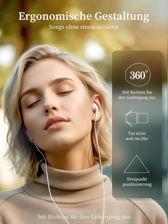 Detalle 1 de BONBELONG Kopfhörer In-Ear Kabel 3.5mm