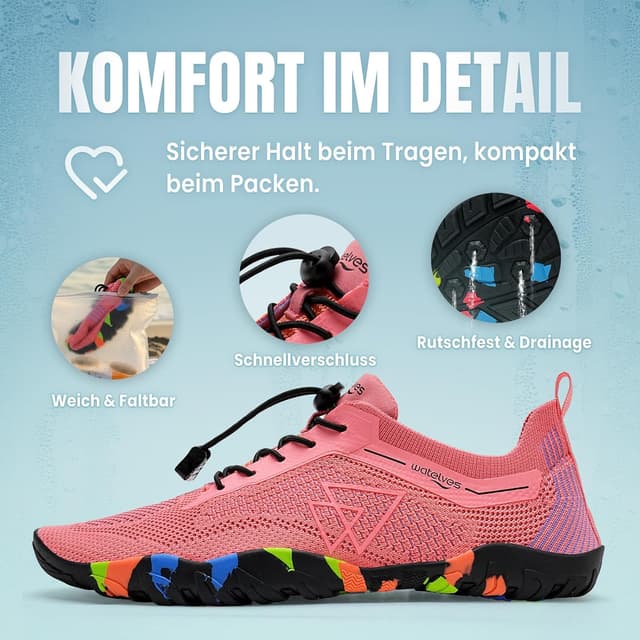 Detalle de WateLves Chaussures de bain et d’eau antidérapantes pour femmes et hommes (tailles 36 à 48)