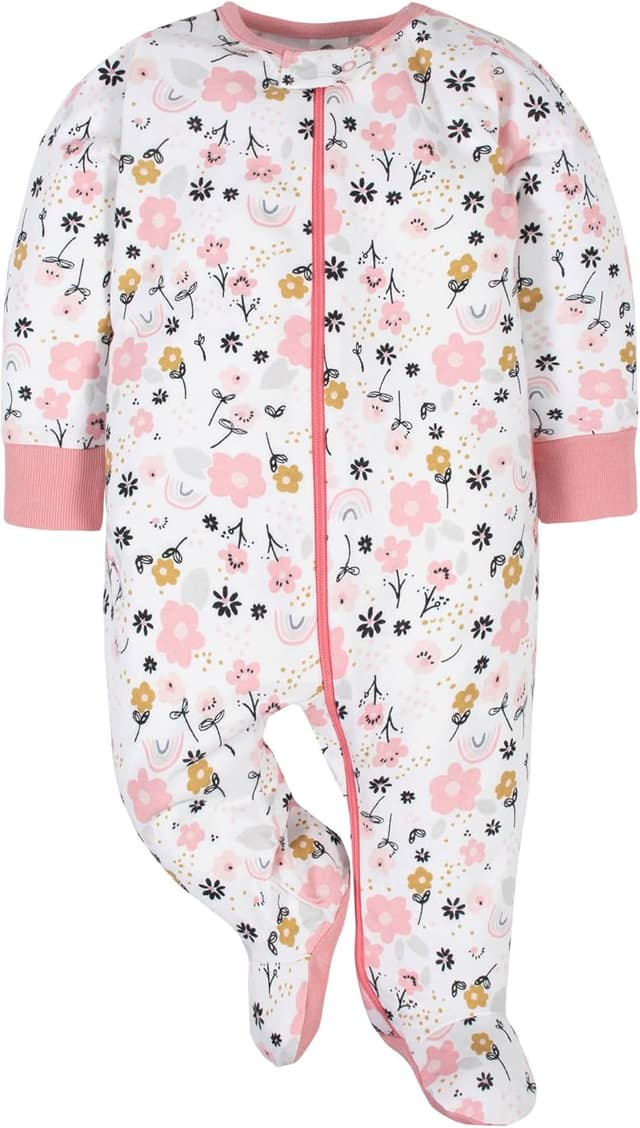 Detalle de Gerber Sleep ’N Play Fußband (4er-Set) für Neugeborene & Babys – Kratzschutz und einfaches Umziehen