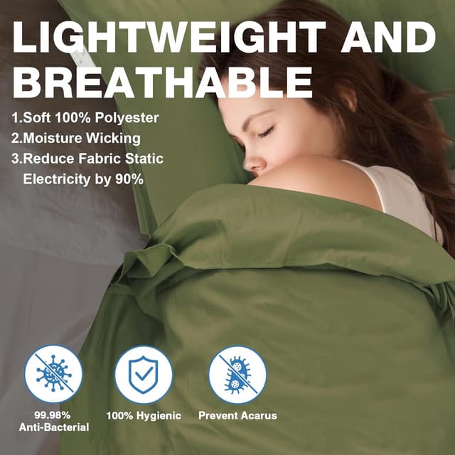 Thumbnail 2 de JAICOM Sleeping Bag Liner (220 x 90 cm) – ultralight travel sheet with pillow pocket