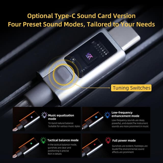 Thumbnail 6 de KZ ZS12 Pro 2 USB-C Wired In-Ear Monitor Headphones (Black, with Mic)