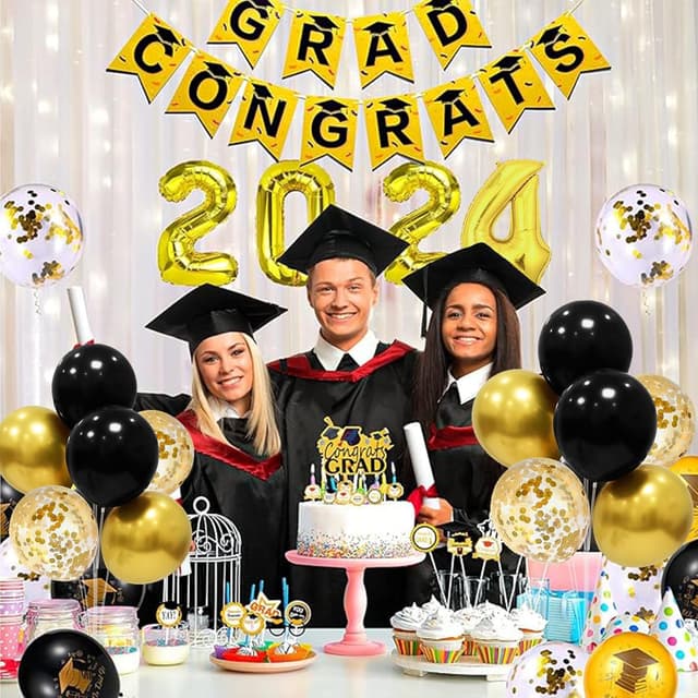 Thumbnail 5 de ZJDHPTY Black Gold Balloon Stand Set