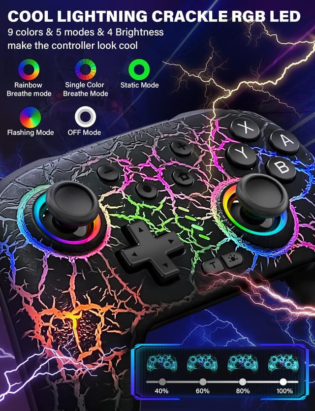 Detalle de ZRZLMVP Switch controller 1000mAh wireless