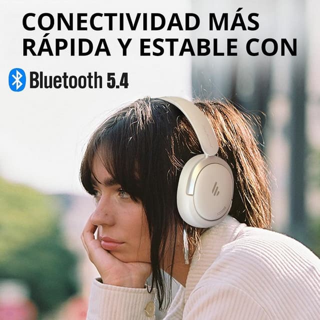 Detalle 2 de Edifier Atom Max auriculares ANC 40 mm, marfil