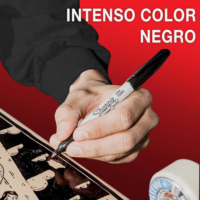 Detalle de Sharpie rotuladores permanentes punta fina 12 unidades ✏