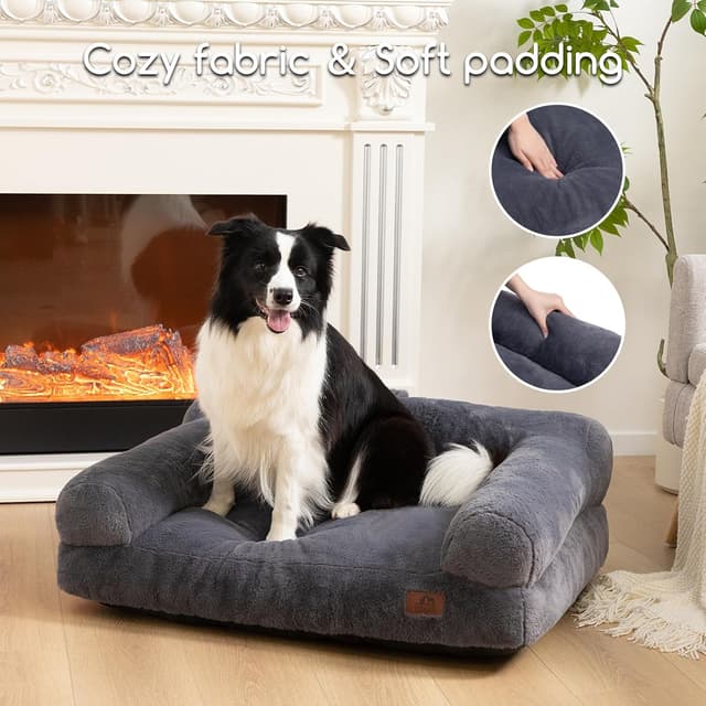 Thumbnail 5 de Hollypet Fluffy Plush Pet Sofa L for Dogs