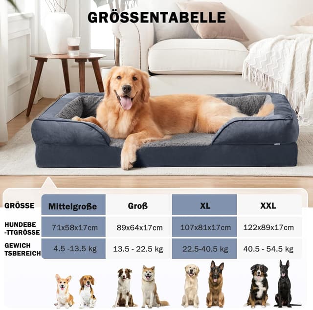 Thumbnail 5 de JOEJOY Orthopädisches Hundebett 89x64x17 cm