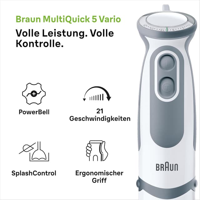 Detalle de Braun MQ 5200WH Stabmixer 1000 W 🥄