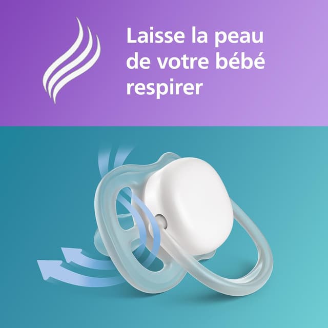 Detalle de Philips Avent Natural Response – Kit 2 biberons anti-coliques 260 ml + 2 sucettes Ultra Air (SCD657/12)