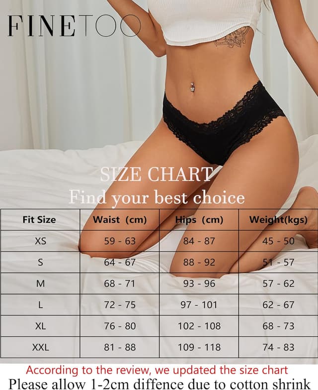 Thumbnail 6 de FINETOO Damen Slip 5er Pack aus Baumwolle