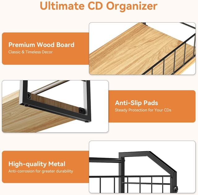 Thumbnail 4 de PAPAGIFTREE CD rack holds 60