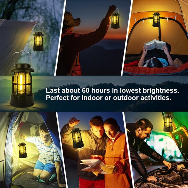 Thumbnail 6 de Flintronic Camping Lanterns Retro 2-pack