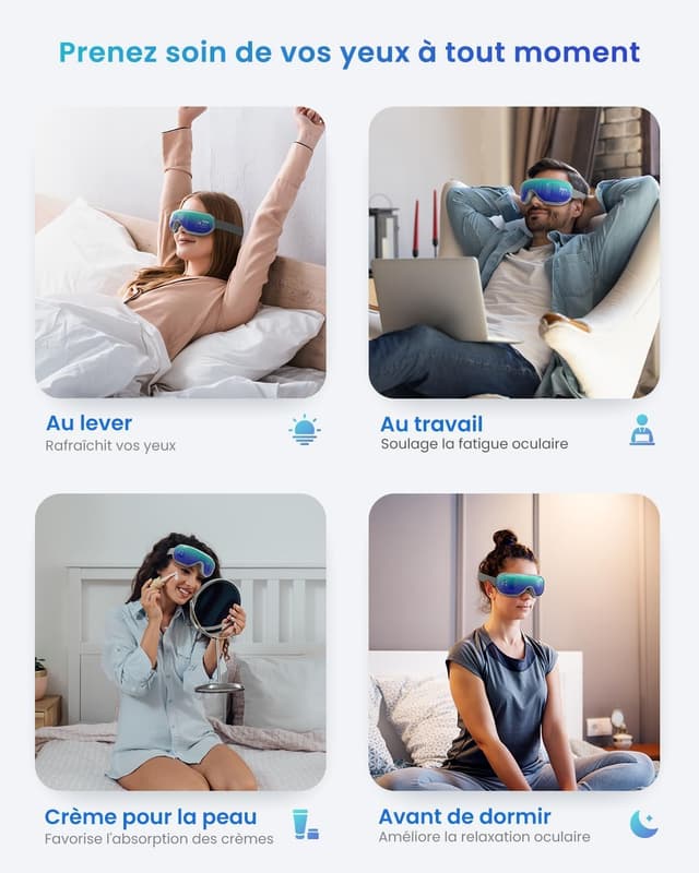 Thumbnail 5 de RENPHO masseur oculaire chaleur Bluetooth