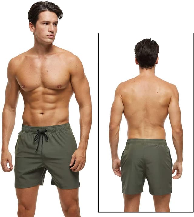 Thumbnail 1 de Tyhengta Men’s Quick-Dry Swim Trunks with Zipper Pockets and Mesh Lining