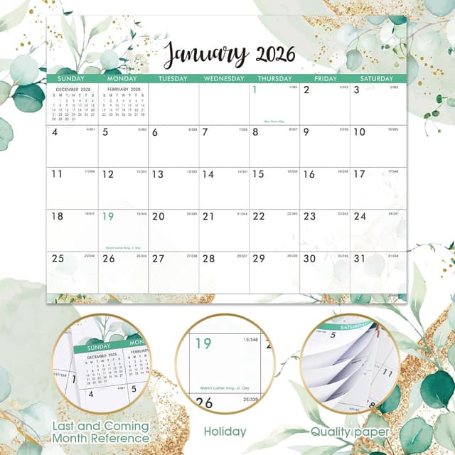 Detalle 1 de 2026‑2027 Magnetic Calendar for Fridge 📅