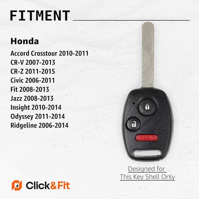 Thumbnail 1 de 2x Click&Fit Silicone Car Key Cover for Honda