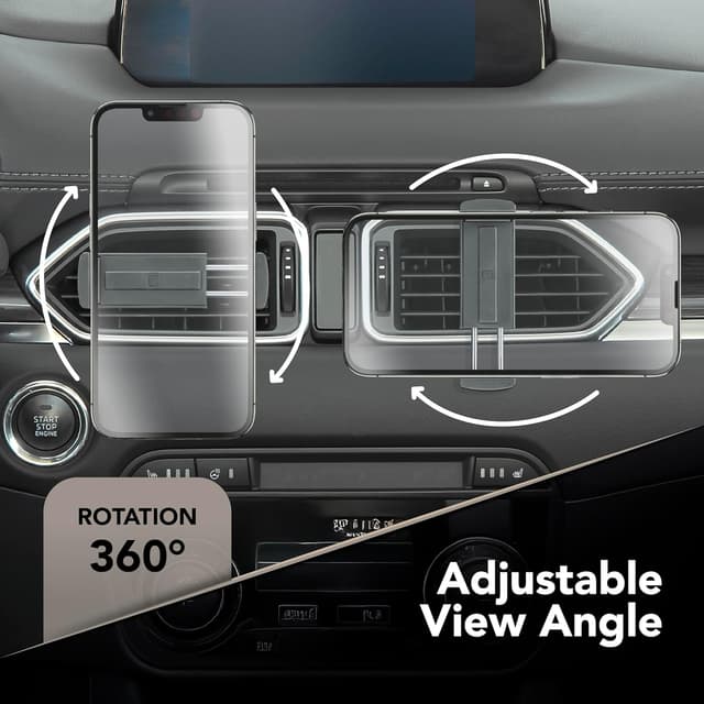 Detalle de cellularline HANDYDRIVEK Auto-Smartphonehalter mit Klemmechanismus und 360°-Drehgelenk