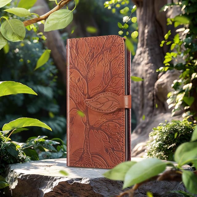 Thumbnail 6 de Rostsant Handyhülle für Samsung Galaxy S25 Edge 5G – Braun, PU-Flipcase mit Kartenfächern und Standfunktion