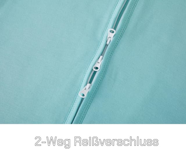 Detalle de Teechodina Baby Schlafsack mit Füßen (100% Baumwolle, 1,5 Tog) – ganzjährig, 90 cm